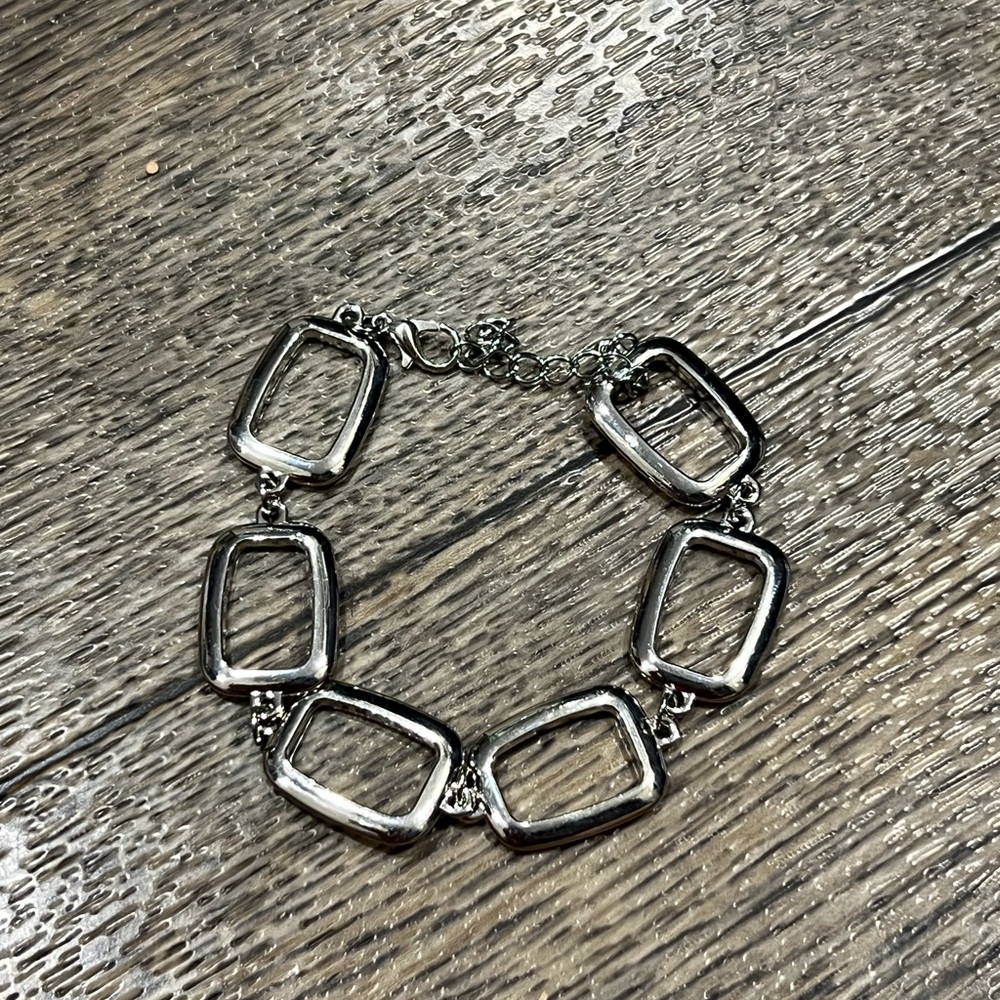 Paparazzi Silver Geometric Bracelet